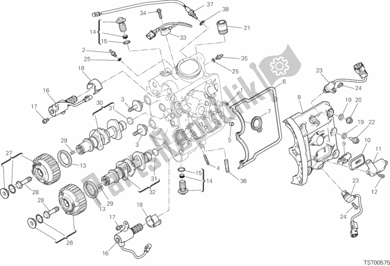 All parts for the Testa Orizzontale - Distribuzione of the Ducati Diavel Xdiavel Sport Pack Brasil 1260 2018